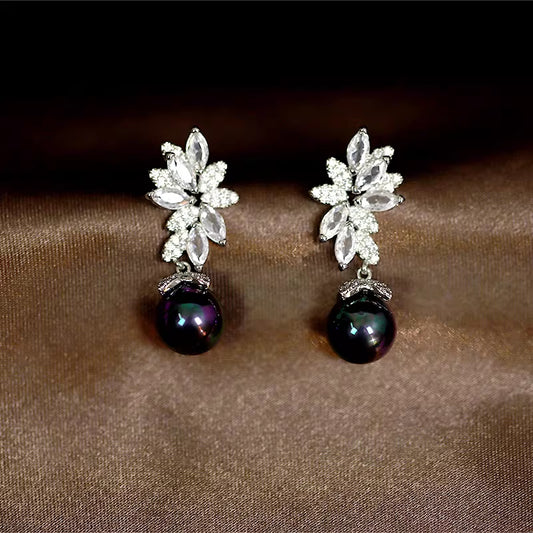 Unique And Stylish Long Gold-plated Silver Alloy Earrings