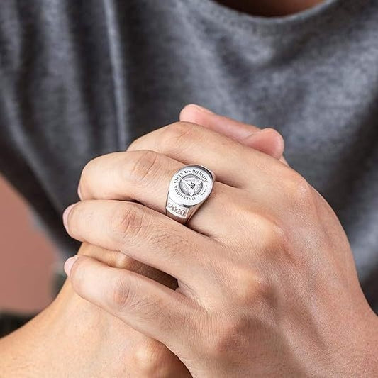 Custom-made Graduation Class Rings Engraved Badges